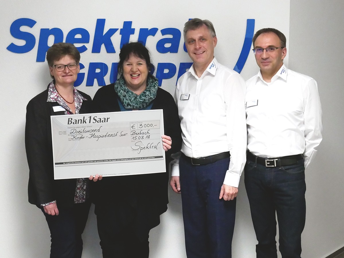Spektral spendet 3.000 € an Kinder-Hospizdienst Saar